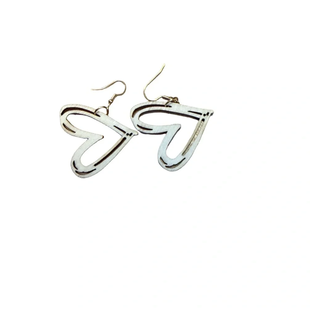Pink Heart-Shaped Earrings